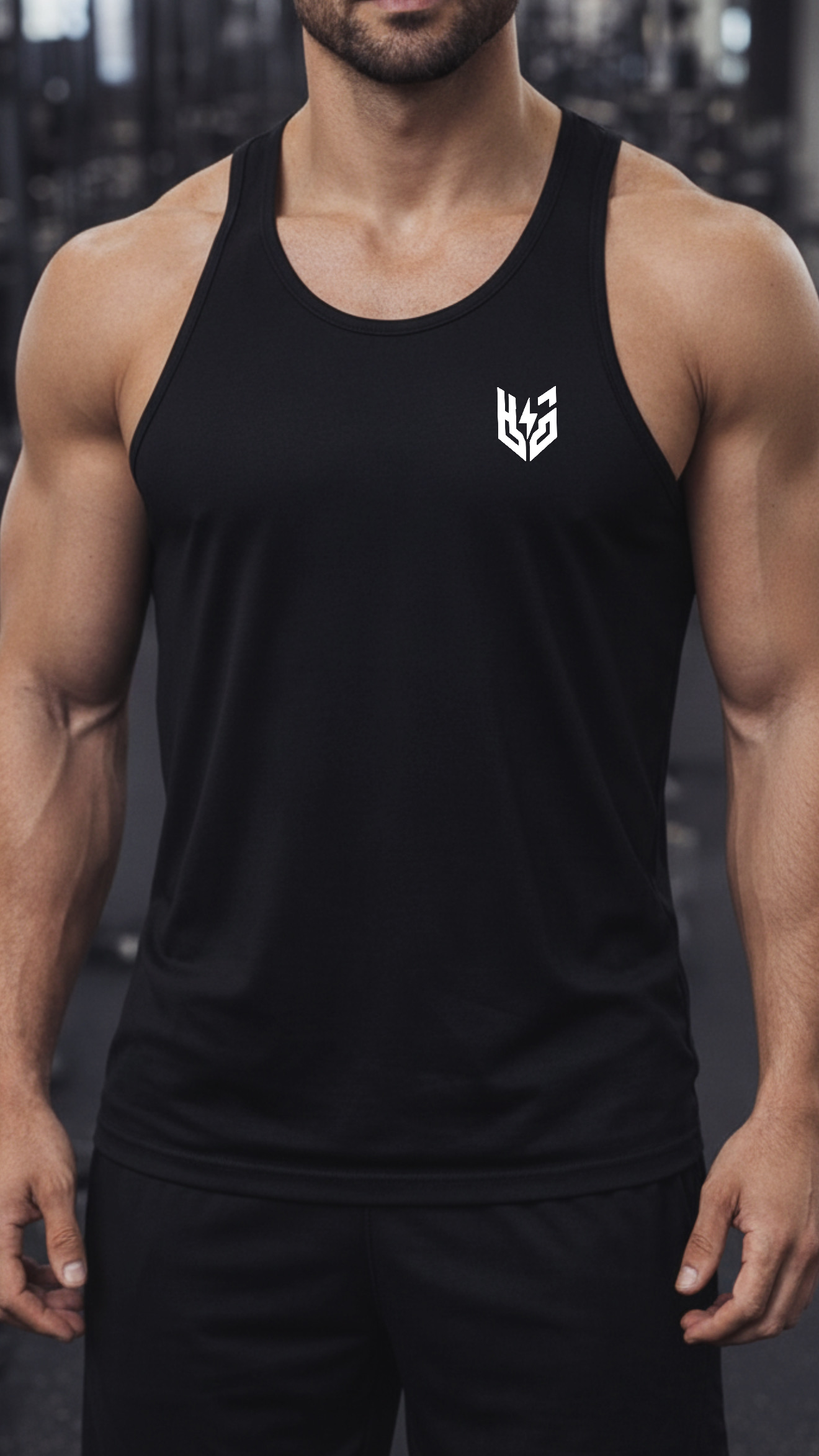 Black Racerback Tank Top - Hack Gym 3