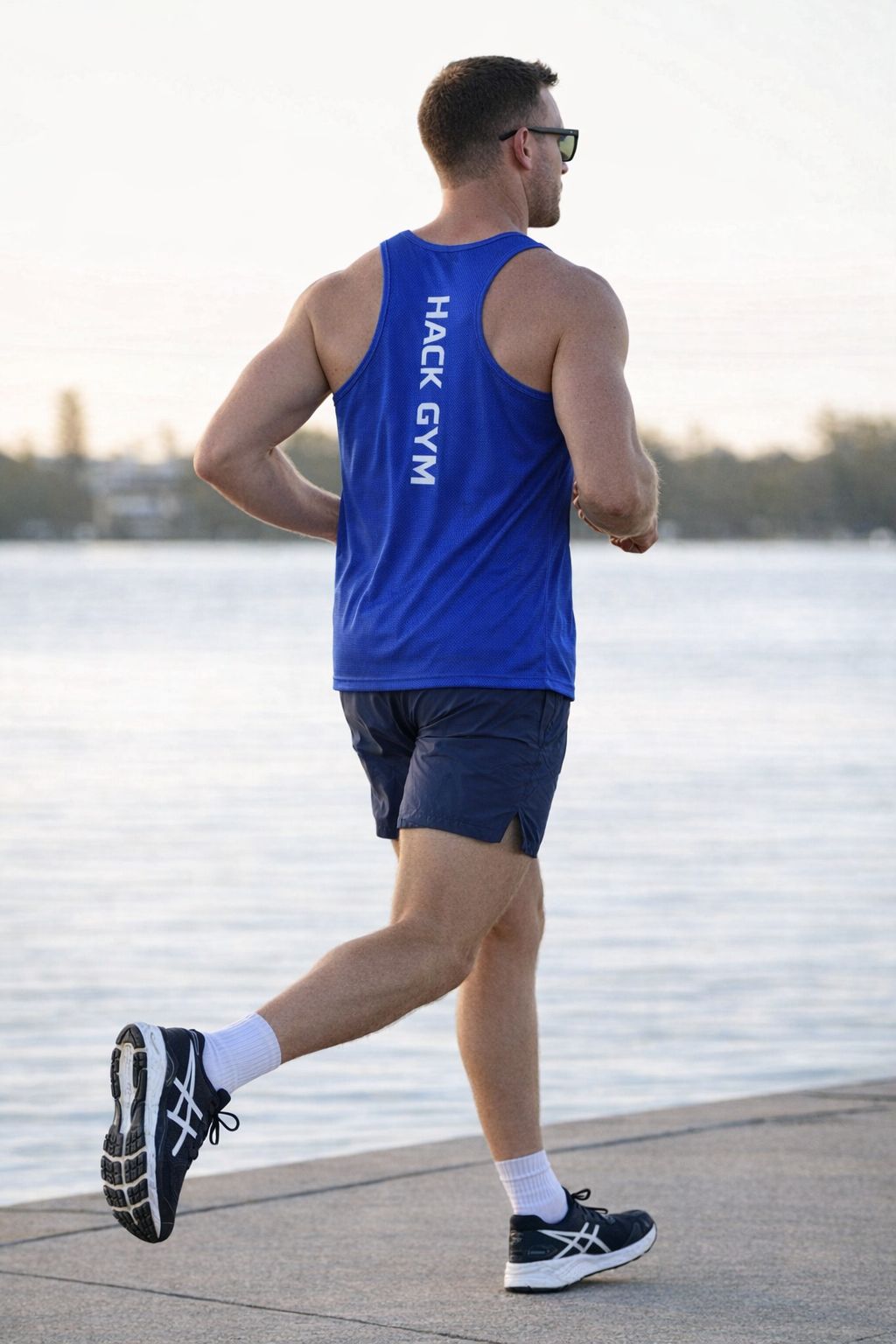 Blue Racerback Tank Top - Hack Gym 4